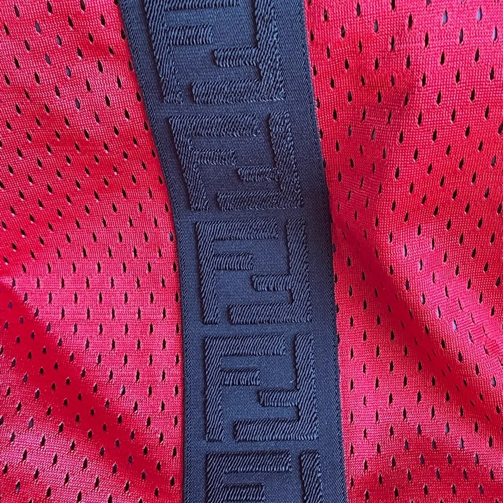 NWT MENS FENDI x KWAY LIMITED EDITION ITALY PERFORATED RED REVERSIBLE JACKET MED - Picture 9 of 15